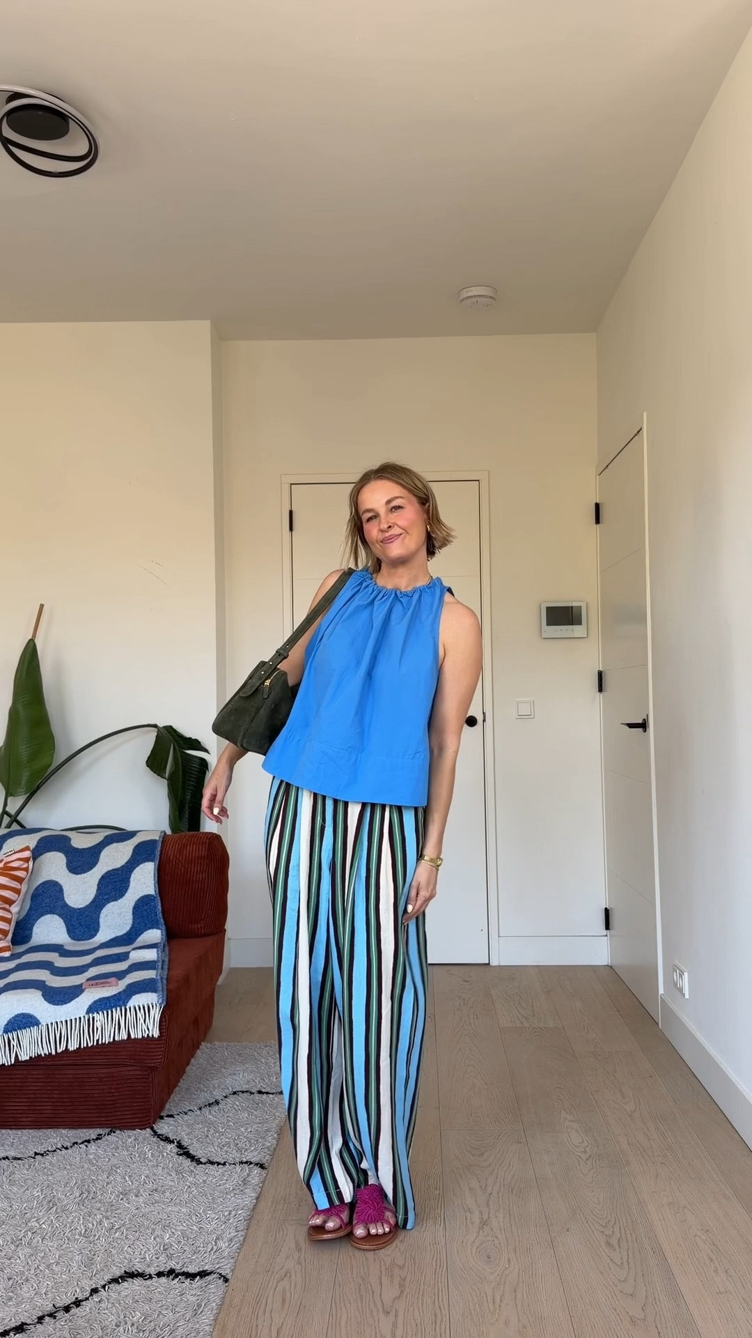 Colourful spring outfit inspo

Top and trousers: Topshop size 10
Shoes: Boden
Bag: Elleme

#LTKspring #LTKuk #LTKsummer