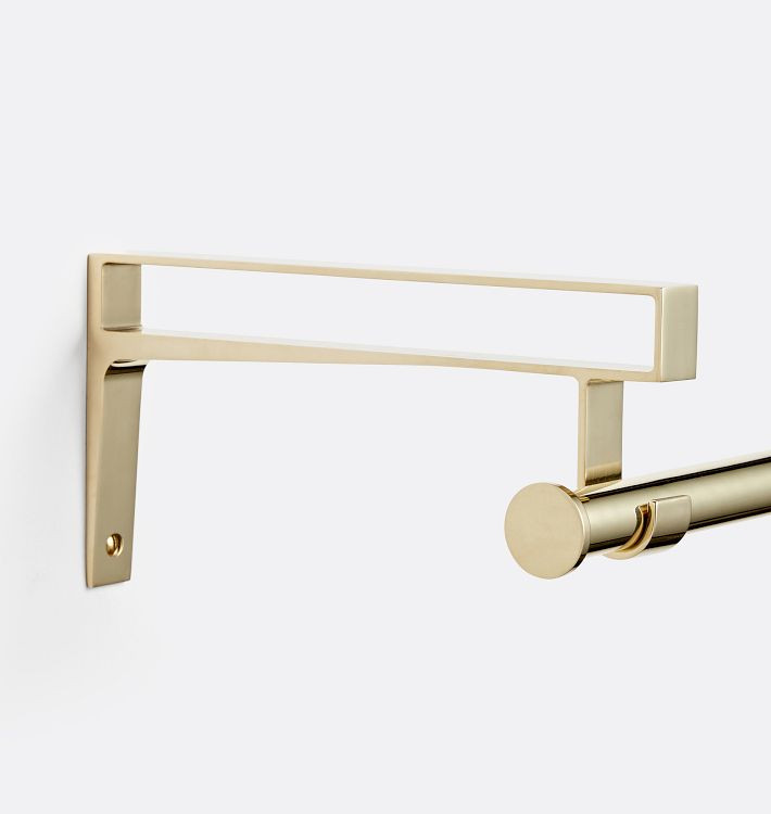 Strap Shelf Brackets Set of 2 with Rod Mount | Rejuvenation