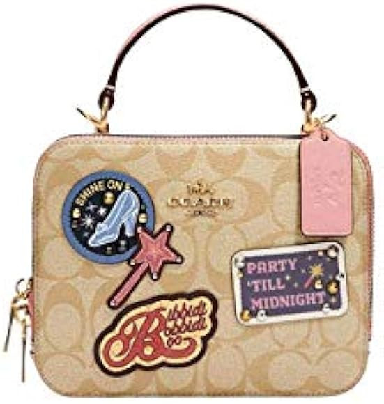 Disney X Coach Box Crossbody In Signature Canvas With Patches | Amazon (US)