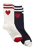 GAP Women's Crew Socks Hearts Onesize | Amazon (US)