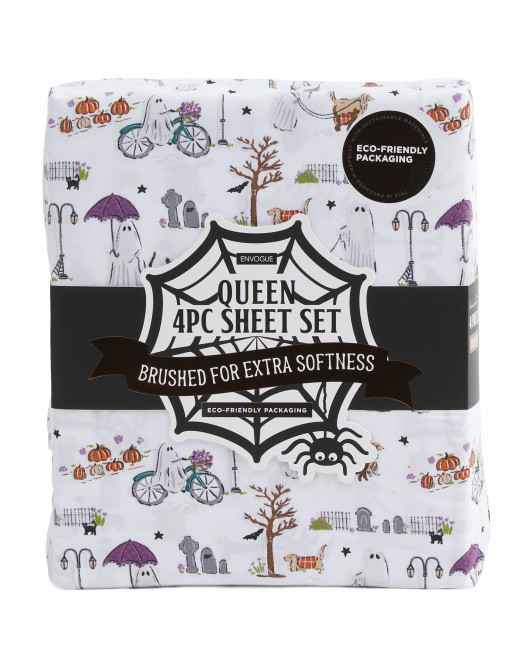 4pc Ghost Dogwalking Sheet Set | TJ Maxx