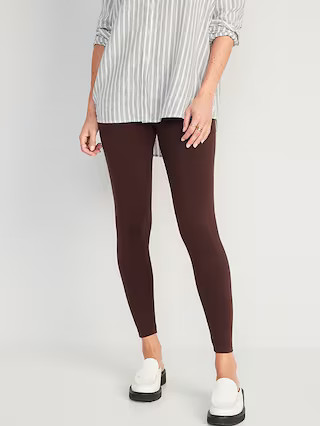 High-Waisted Jersey Ankle Leggings For Women | Old Navy (US)