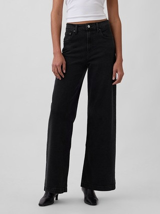 High Rise Stride Wide-Leg Jeans | Gap (CA)