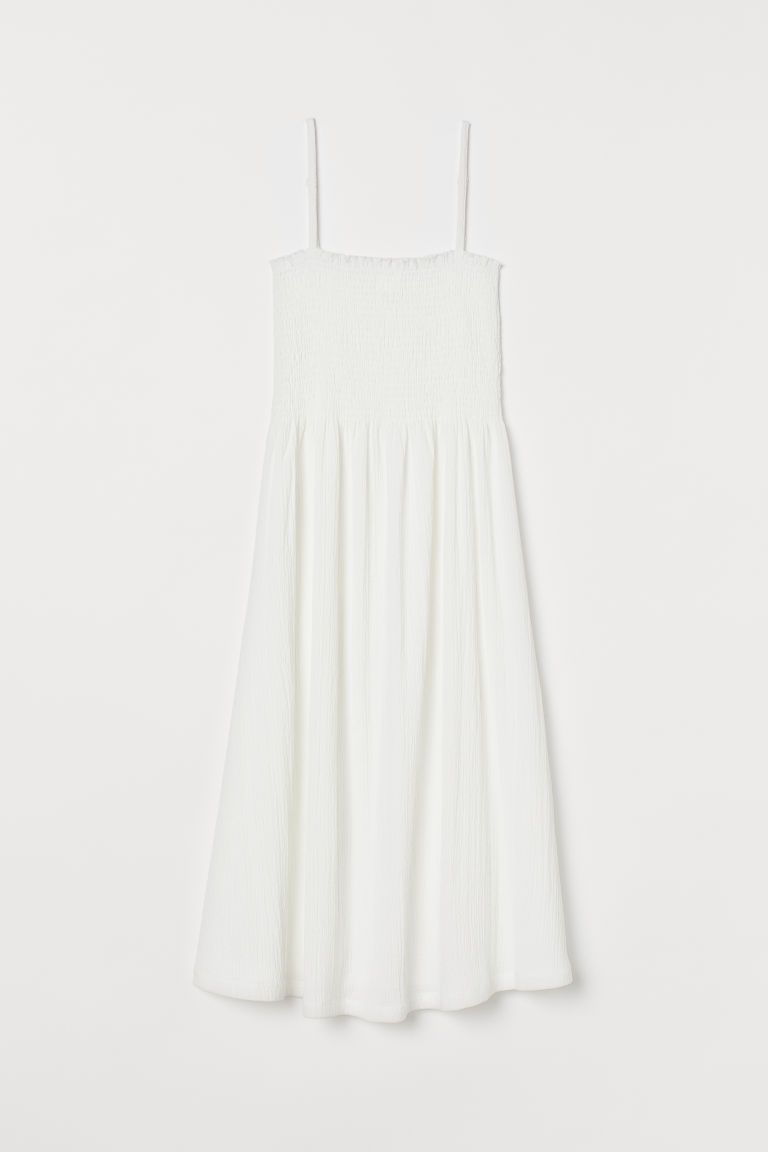 H & M - Crinkled Dress - White | H&M (US + CA)