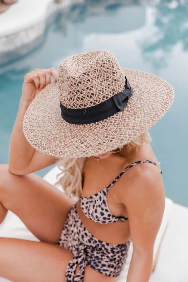 A Shady Spot Black Band Sun Hat | The Pink Lily Boutique