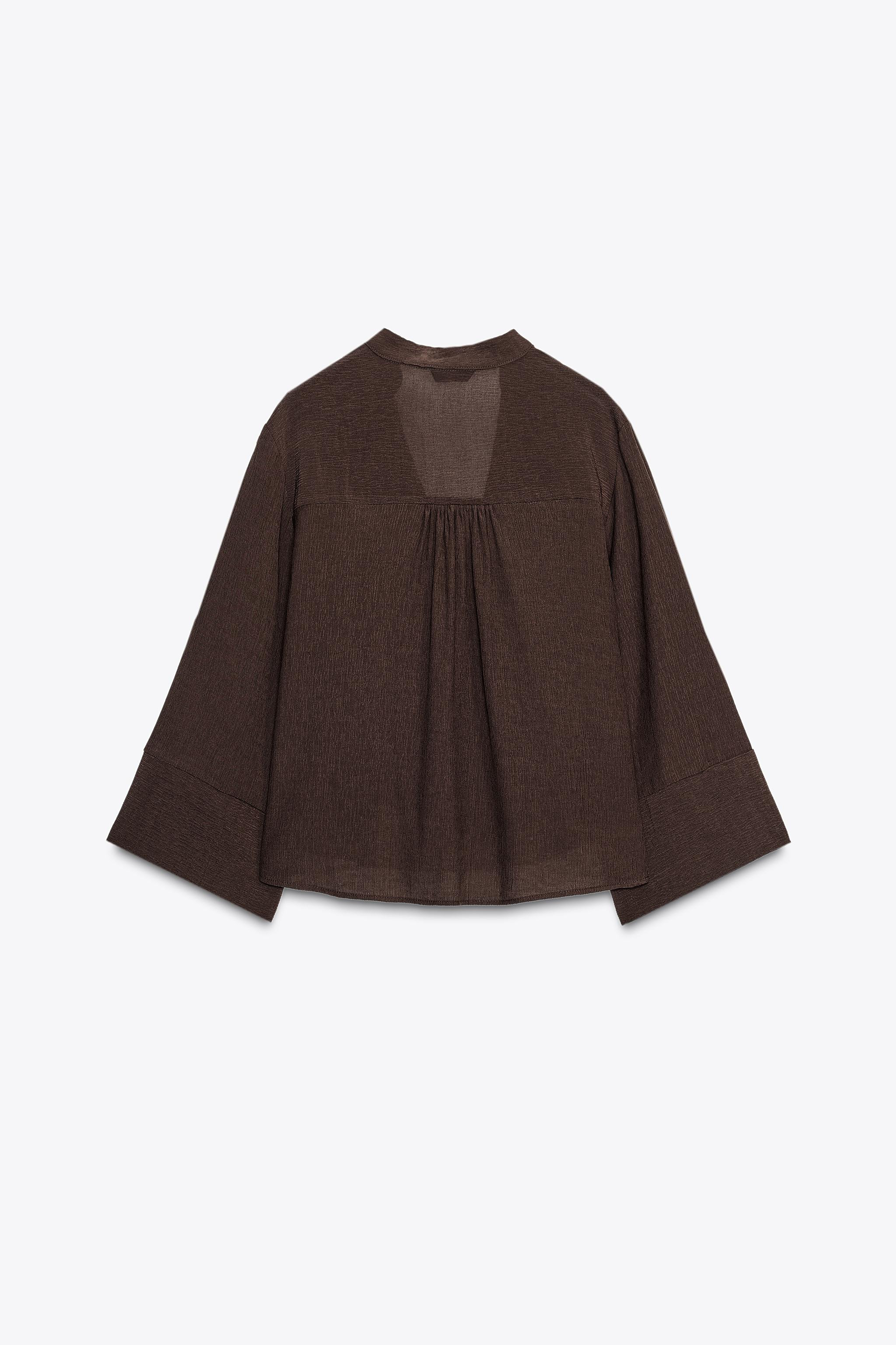 COTTON GAUZE BLOUSE | Zara US