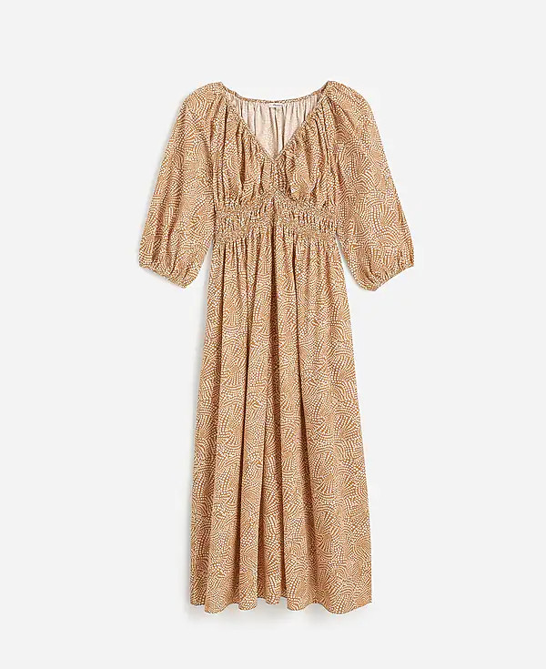 V-Neck Balloon-Sleeve Maxi Dress | Madewell