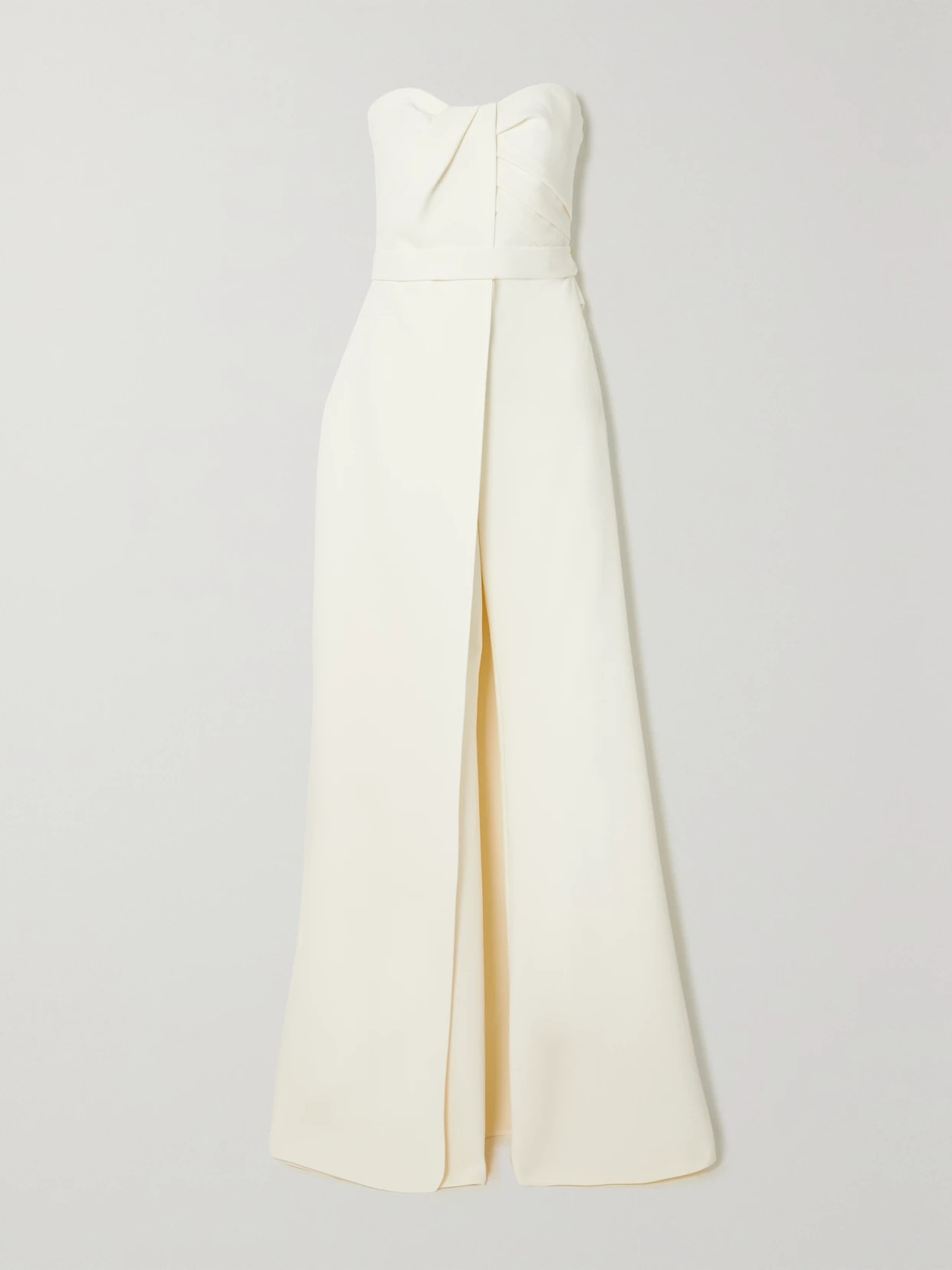 Safiyaa - Layered Strapless Crepe Jumpsuit - Ivory | NET-A-PORTER (US)