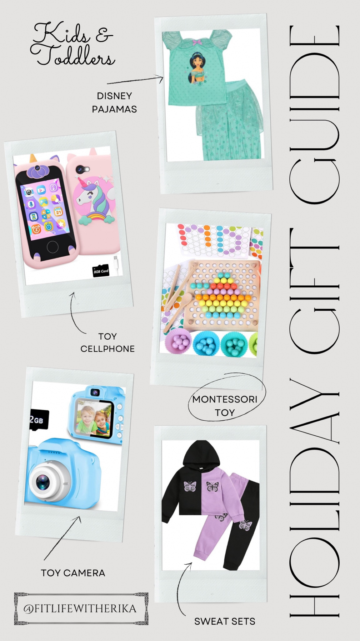 Gift Guide for Kids & Toddlers.
Listing a Montessori toy, pretend tech toys, beautiful Disney Princess pijamas for girls, and sweat sets for this Winter.

#LTKGiftGuide #LTKHoliday #LTKkids