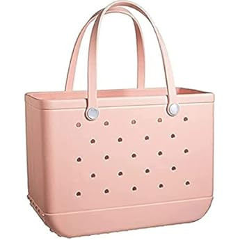 Beach Bag Rubber Tote Bag - Waterproof Travel Bags for Men Women Washable Tote Bag Handbag for Sport | Amazon (US)