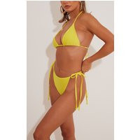 Yellow Mix & Match Tie Side Bikini Bottoms | PrettyLittleThing CAN