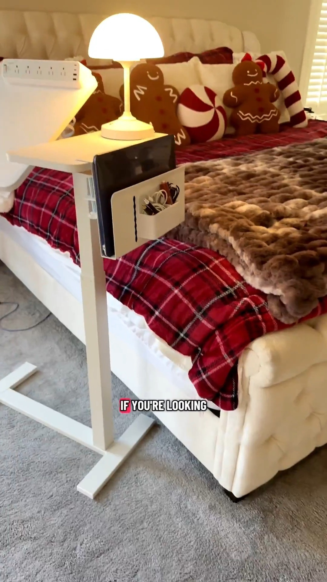 Get comfy cozy in bed and get to work!  With a cozy blanket and portable adjustable standing desk that tilts, you are set up for success! Don’t forget to add the desk clamp power strip and cordless table lamp

#LTKHome #LTKHoliday #LTKGiftGuide