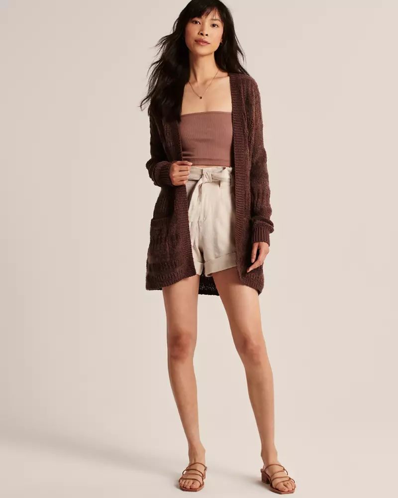 Mixed Yarn Boyfriend Cardigan | Abercrombie & Fitch (US)