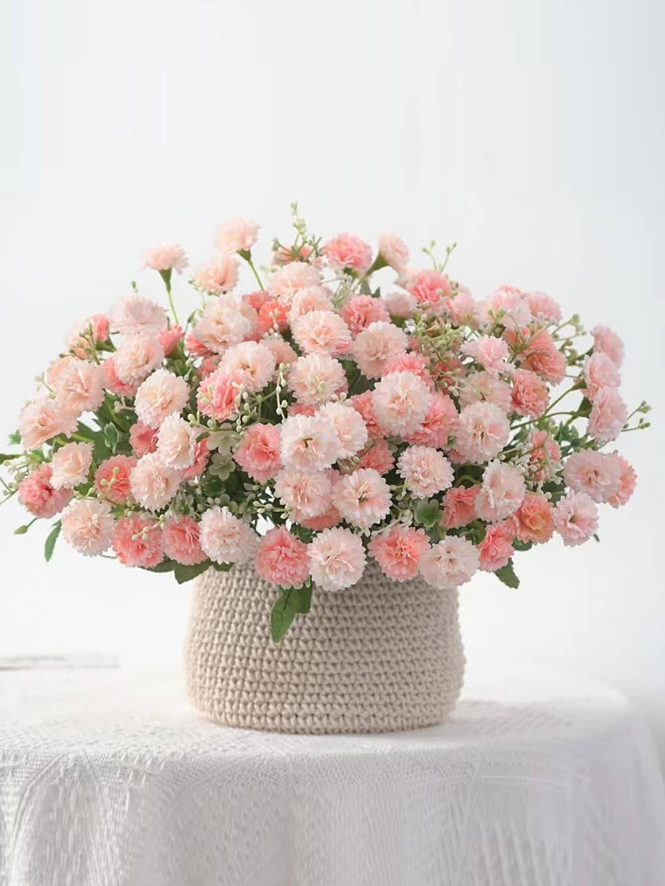 1pc Artificial Flower Bouquet With 20pcs Head, Faux Flower Bundle For Home Decor | SHEIN