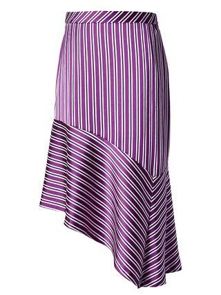 Stripe Asymmetrical Hem Skirt | Banana Republic US
