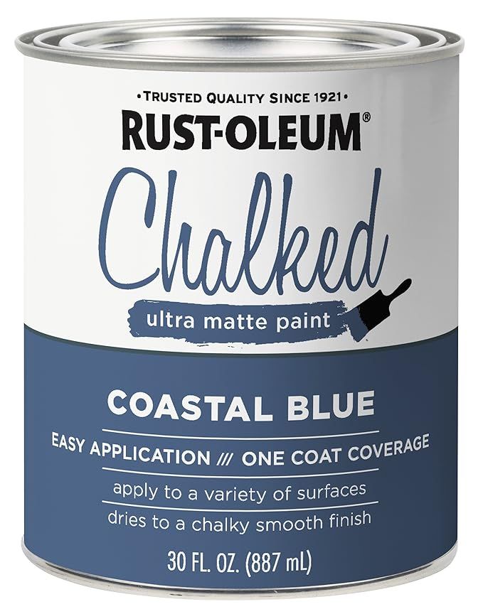 Rust-Oleum 329207 Chalked Ultra Matte Paint, 30 Oz, Coastal Blue | Amazon (US)