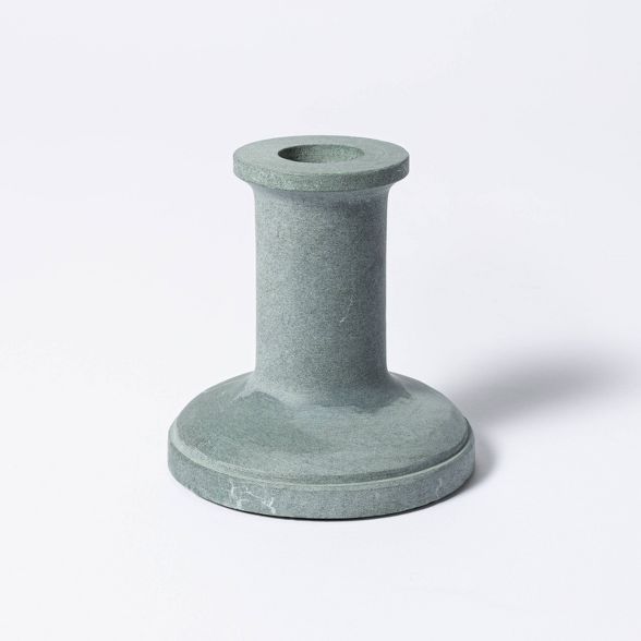 3.5" x 3.5" Soapstone Taper Candle Holder Gray - Threshold™ designed with Studio McGee | Target