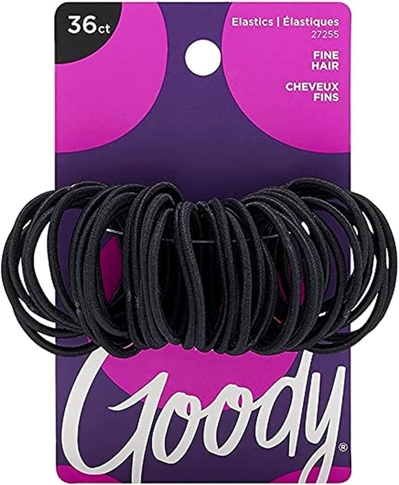 Goody Ouchless Hair Elastics, Black, 36 Count (Pack of 1) | Amazon (US)