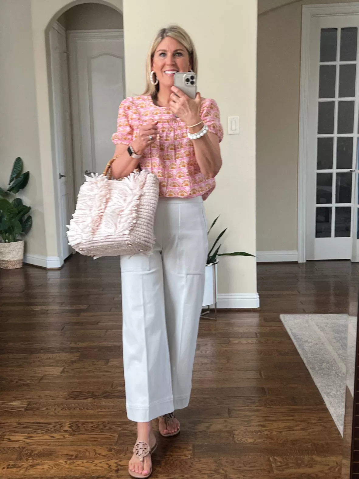 Pink One Shoulder Top with Pink Stripes Pants