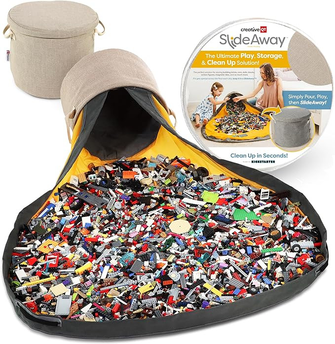 Creative QT SlideAway Toy Storage Organizer & Play Mat for Kids - Organizer Storage Bin - Kids To... | Amazon (US)