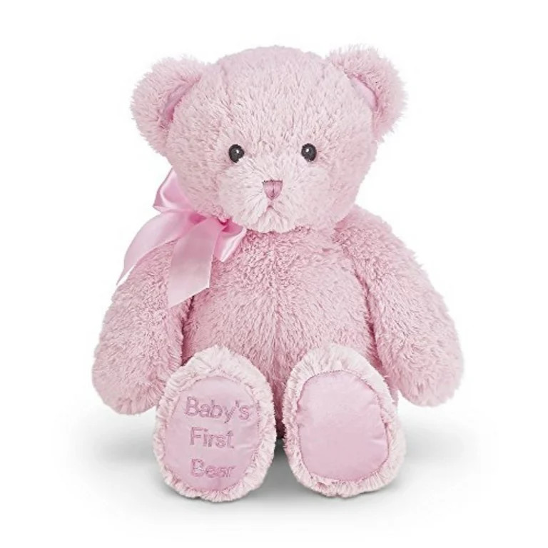 Bearington Collection Baby's First Teddy Bear Pink 12 Inches | Walmart (US)