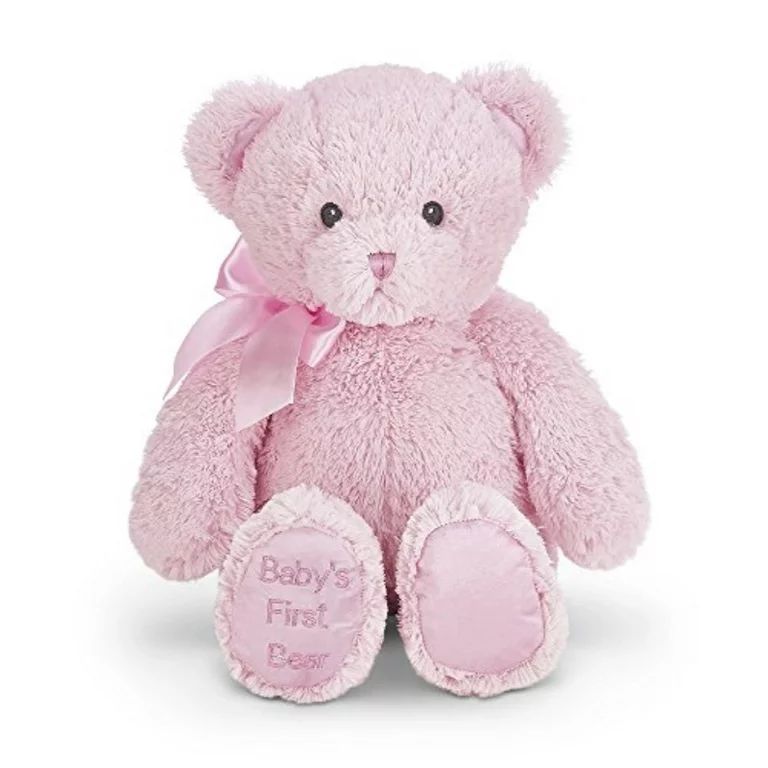 Bearington Collection Baby's First Teddy Bear Pink 12 Inches | Walmart (US)