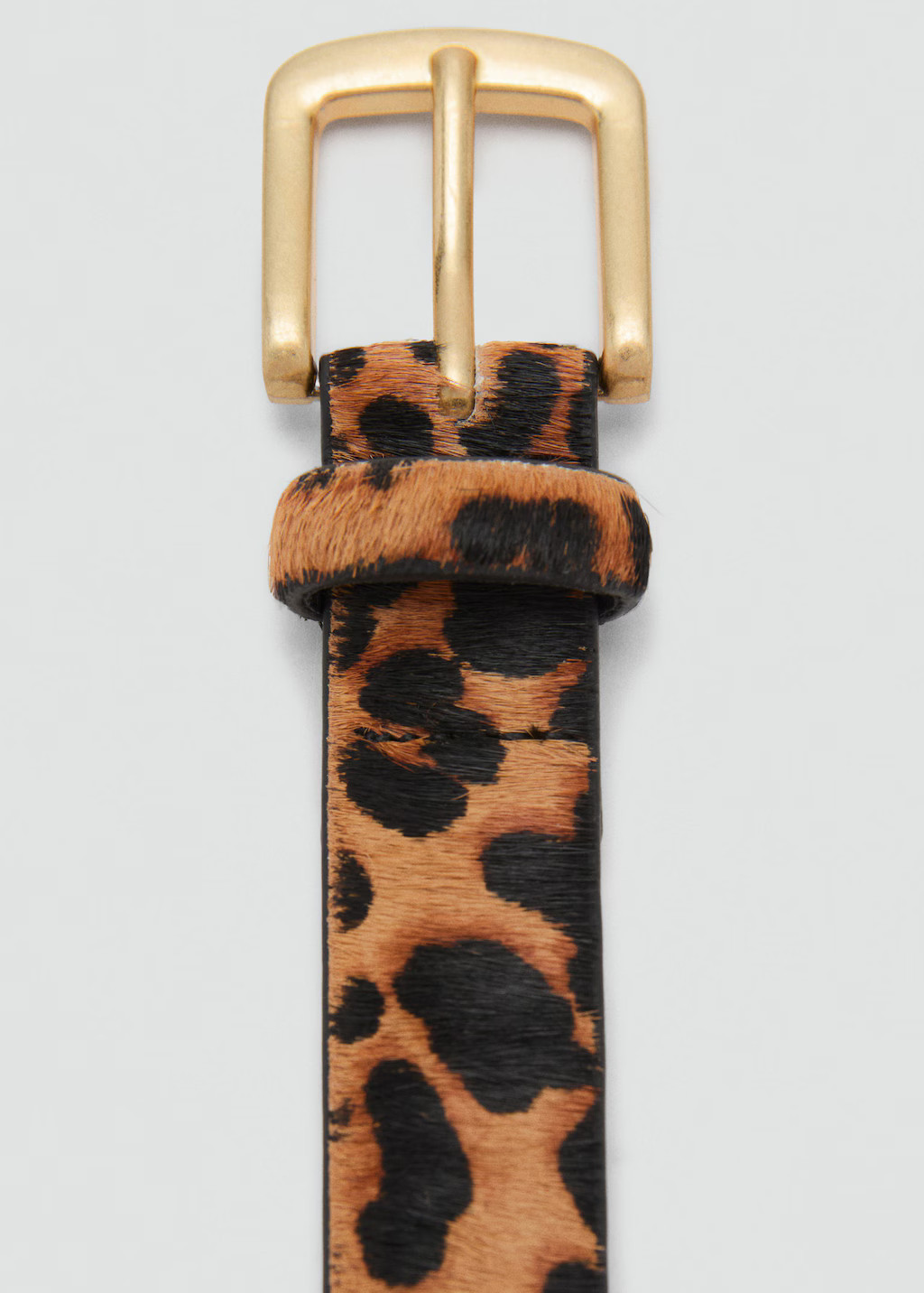 Leopard leather belt brown - Woman - S - MANGO | Mango (US/MX/AU)