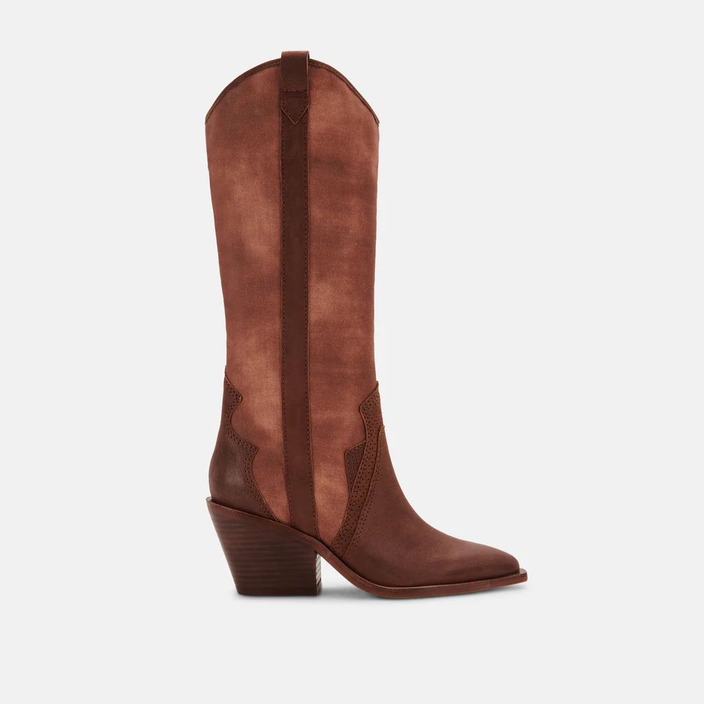 NAVENE BOOTS CHOCOLATE LEATHER | DolceVita.com