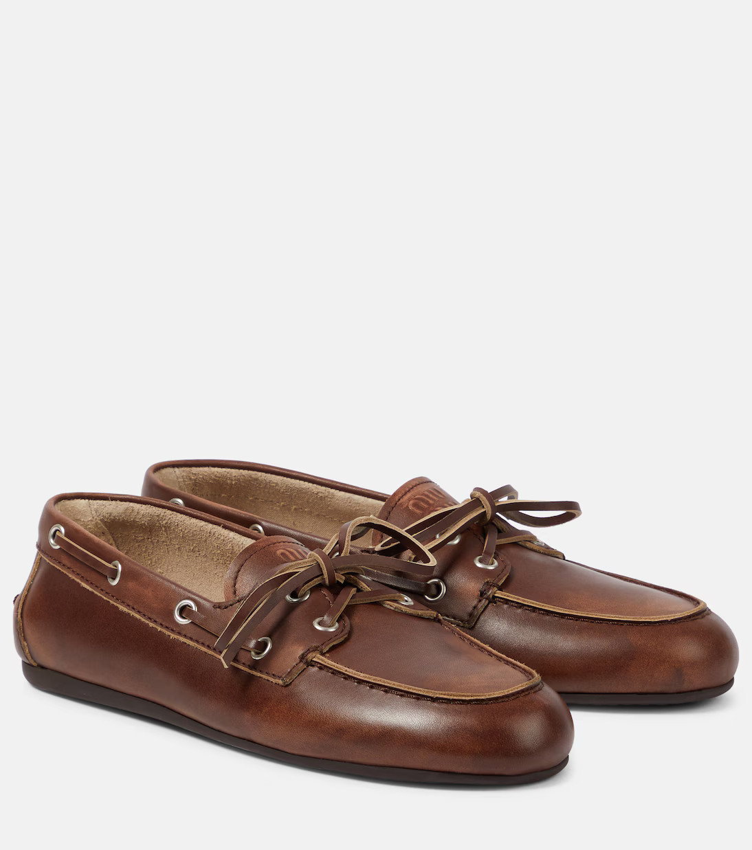 Leather boat shoes | Mytheresa (DACH)