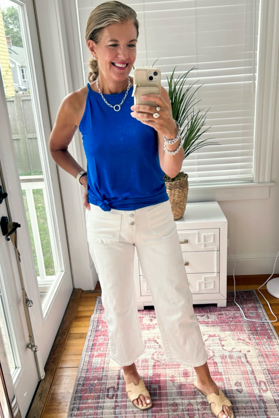 Not a Tucker? Use a small clear rubber band to create a little “bun” to the side then adjust to the length that’s best for your body, won’t stretch out your top either! 

#LTKStyleTip #LTKOver40