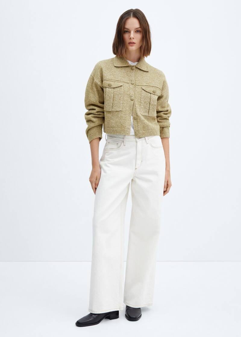 Giacca maglia tasche -  Donna | Mango Italia | Mango IT