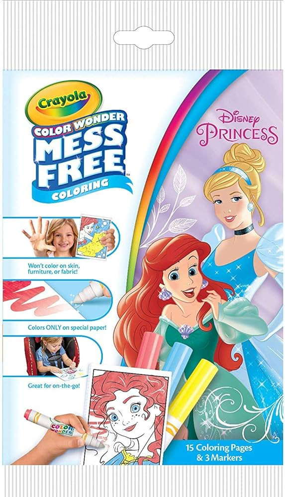 Crayola Color Wonder Disney Princess Coloring Pages, Mess-Free Coloring, for Kids, Age 3 4 5 6 | Amazon (US)