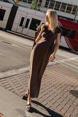 Celeste Maxi Dress - M / Brown | Böhme US
