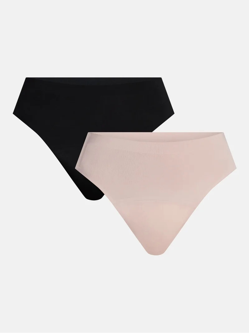 No Boundaries High-Rise Thong Light Absorbency Period Underwear, 2-Pack, Women\u2019s Sizes XS-XX... | Walmart (US)