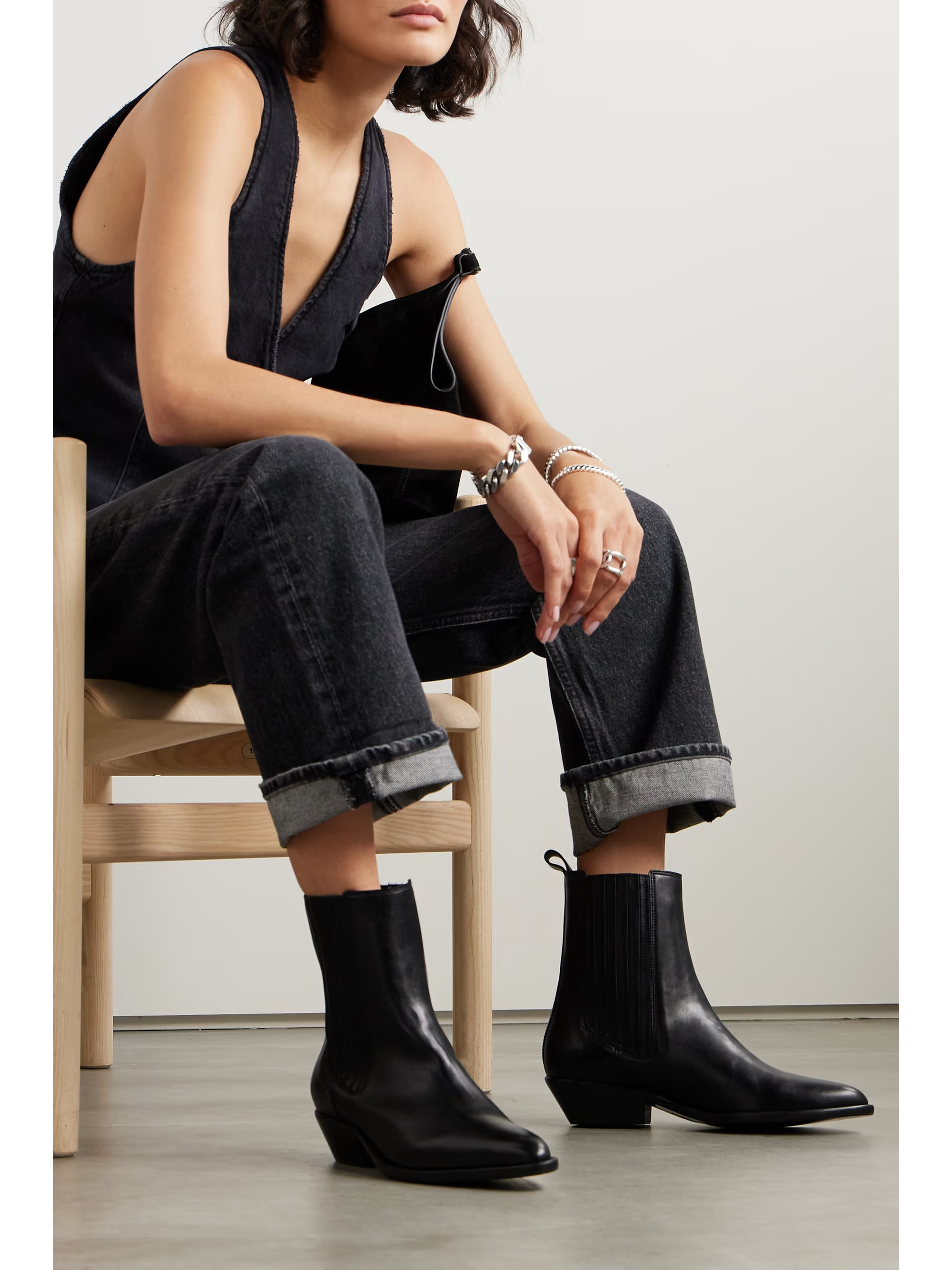 ISABEL MARANT Delena leather ankle boots | NET-A-PORTER | NET-A-PORTER (US)