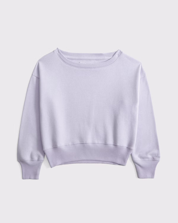 girls essential off-the-shoulder sweatshirt | girls | Abercrombie.com | Abercrombie & Fitch (US)