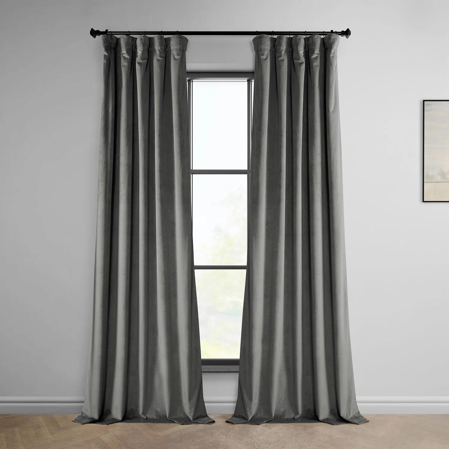 Loria Plush Velvet 100% Blackout Curtains For Bedroom, Living Room - Single Panel | Wayfair North America