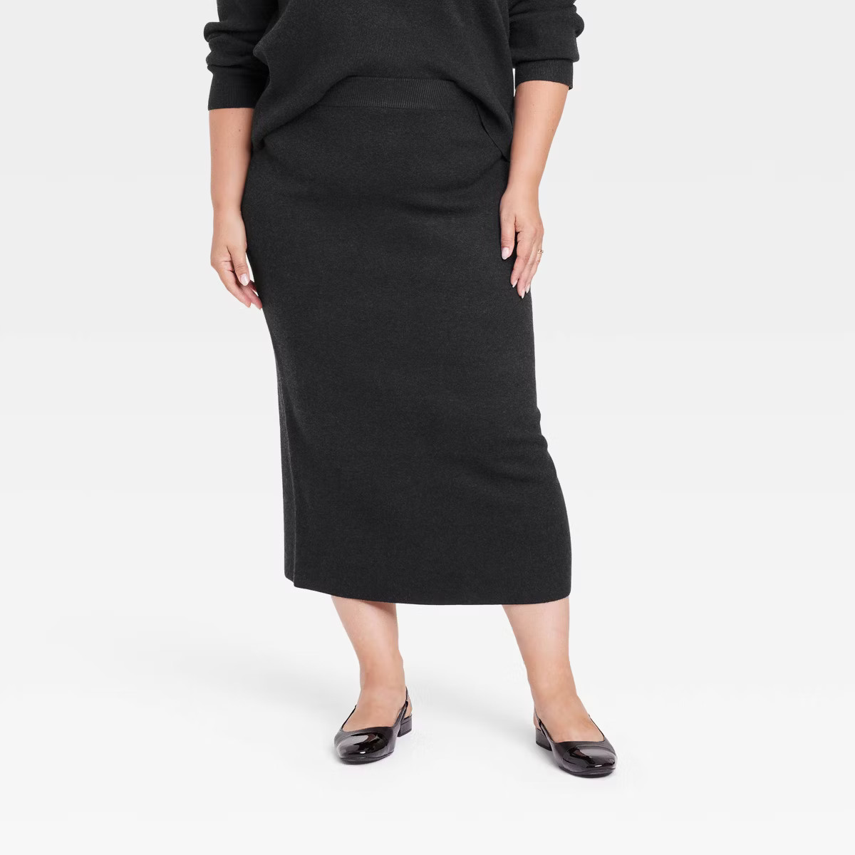 Women's Cozy Knit Midi Sweater Skirt - A New Day™ | Target
