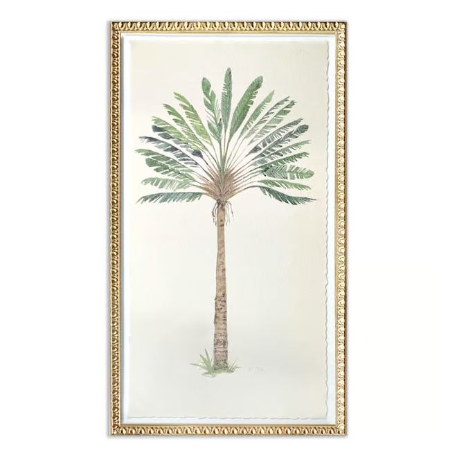 Glass Framed Palm Print Wall Art, 23x41 | At Home