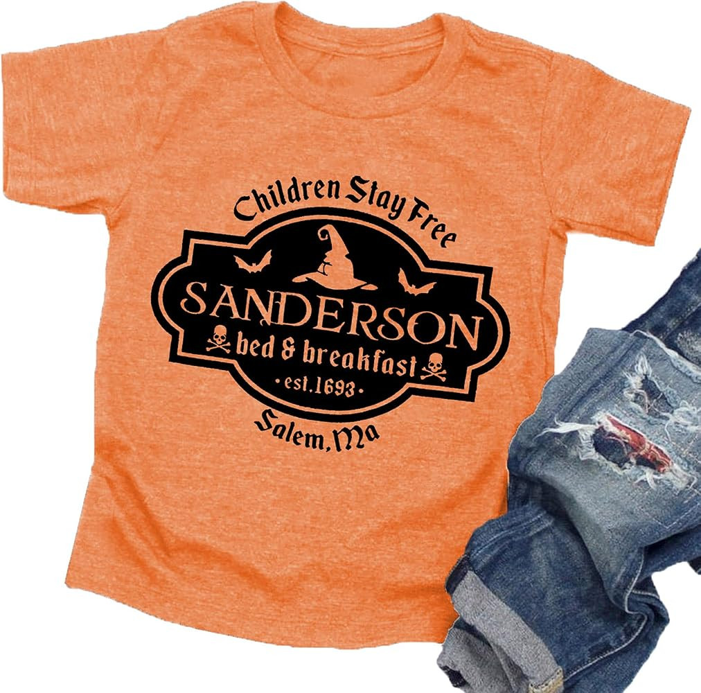Halloween T Shirt Toddler Baby Boys Girls Sanderson Sister Letter Print Short Sleeve Graphic Tees... | Amazon (US)