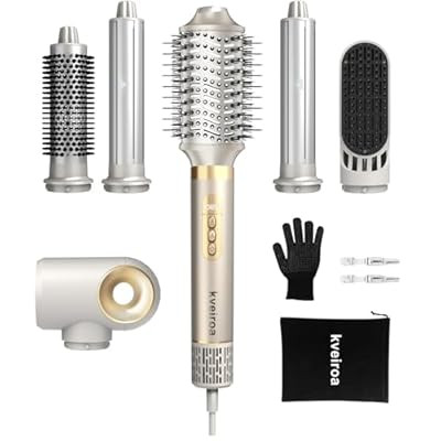 6 in 1 Hot Air Brush & Hair Dryer–High-Speed Hair Dryer Brush with Auto Wrap Curlers, Hot Air S... | Amazon (US)