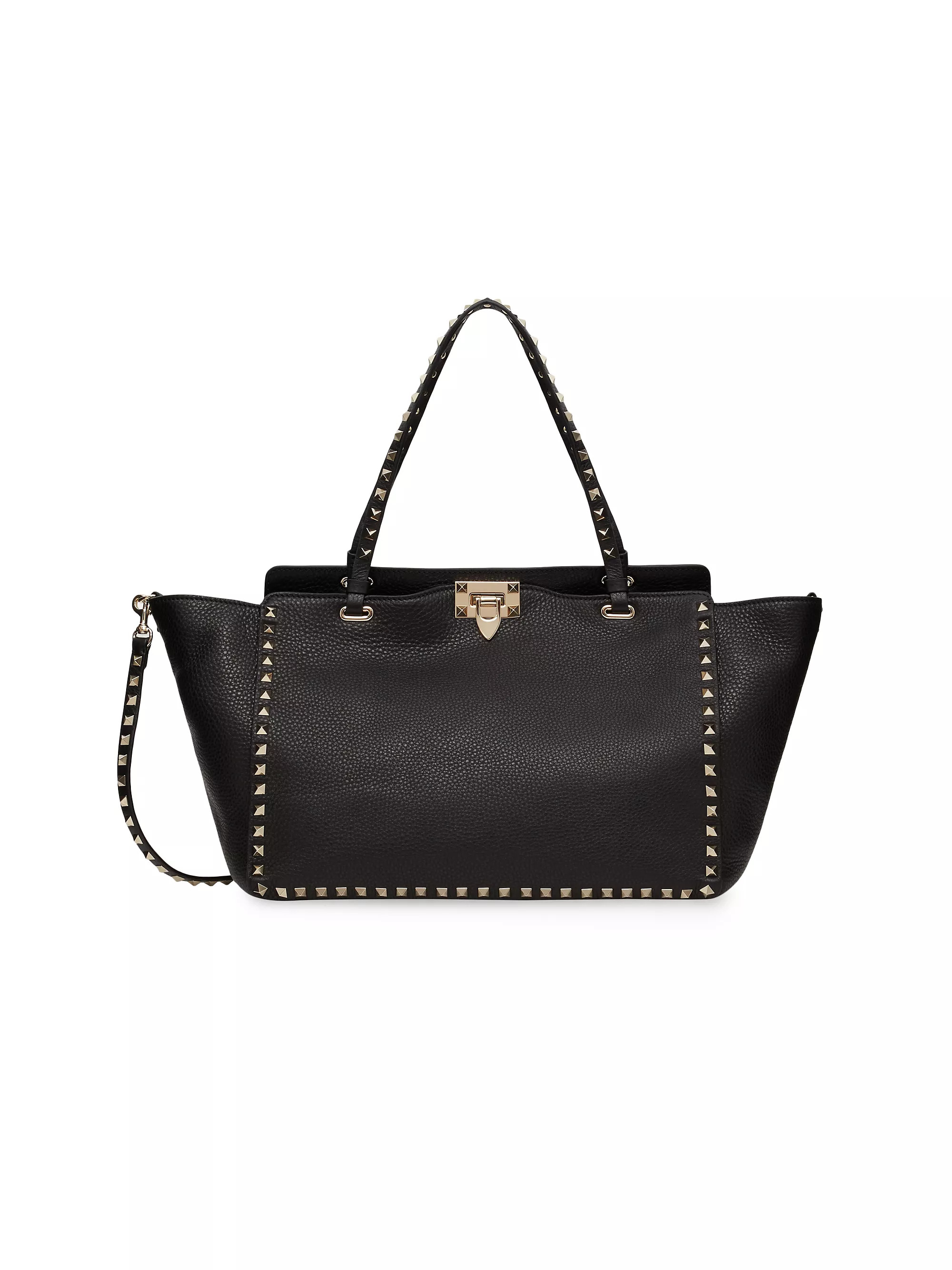 Medium Grainy Calfskin Rockstud Bag | Saks Fifth Avenue
