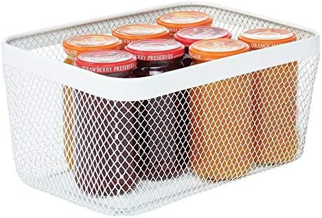 mDesign Wire Storage Basket — Wire Basket for Storing Diverse Items — Metal Basket for Kitche... | Amazon (UK)