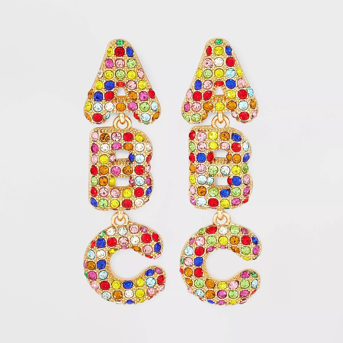 SUGARFIX by BaubleBar Letter Perfect Drop Earrings - Rainbow | Target