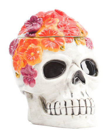 Day Of The Dead Skull Cookie Jar | TJ Maxx