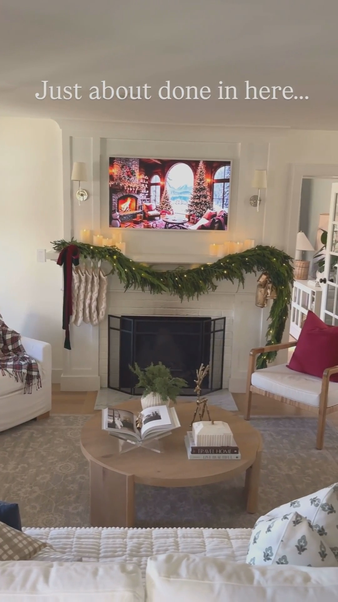 Classic red, green, gold Christmas decor. Mantel styling, Christmas mantel garland ideas 

#LTKHoliday #LTKSeasonal #LTKHome