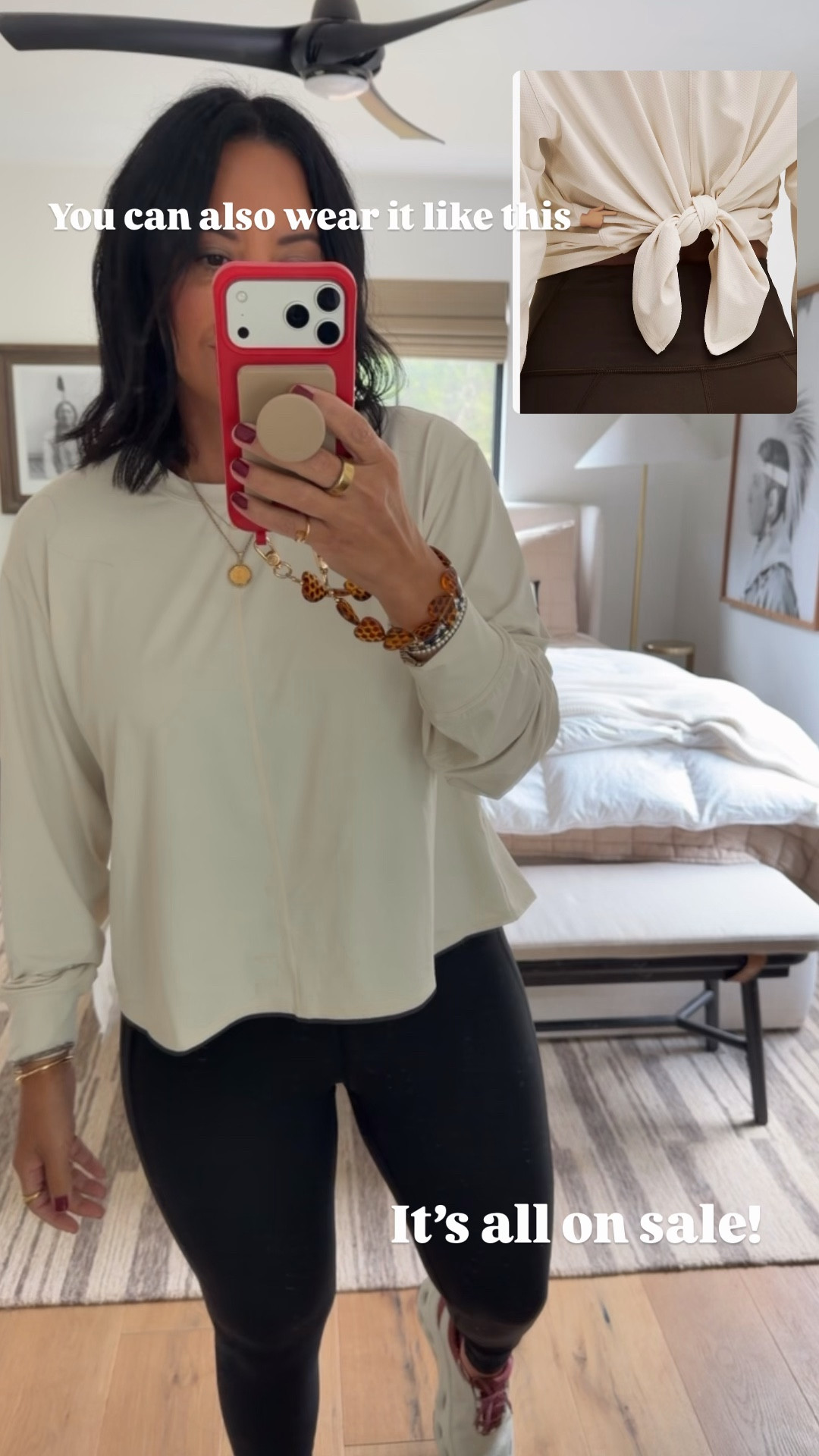 Top size medium, leggings size 8, shoes fit tts. 

#LTKOver40 #LTKActive #LTKSaleAlert