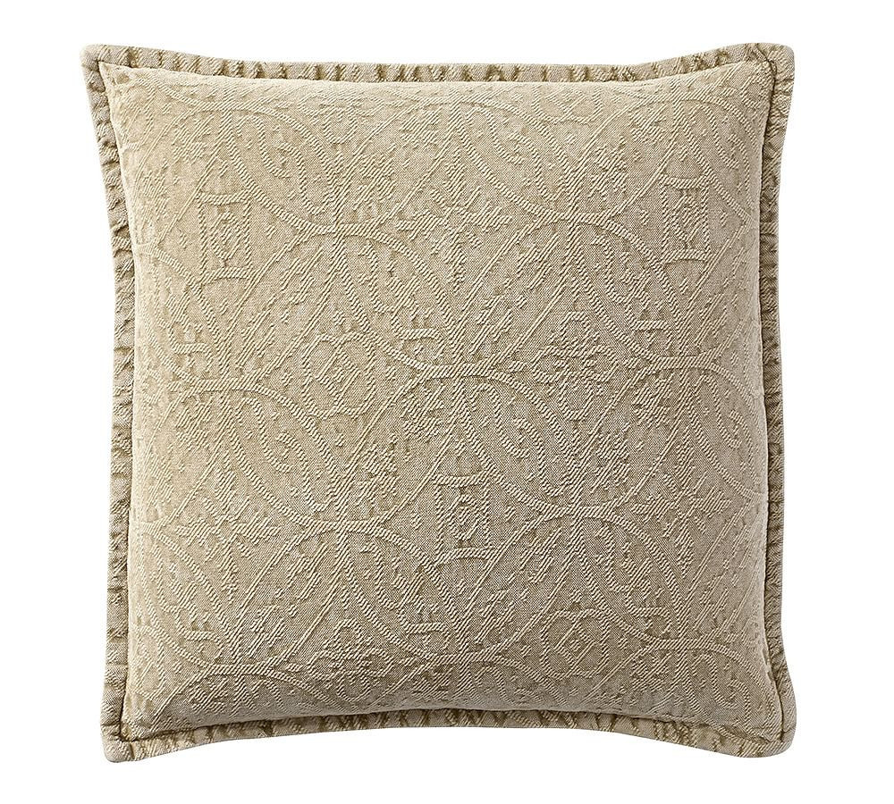 Chenille Jacquard Pillow Cover, 20"", Honey | Pottery Barn (US)