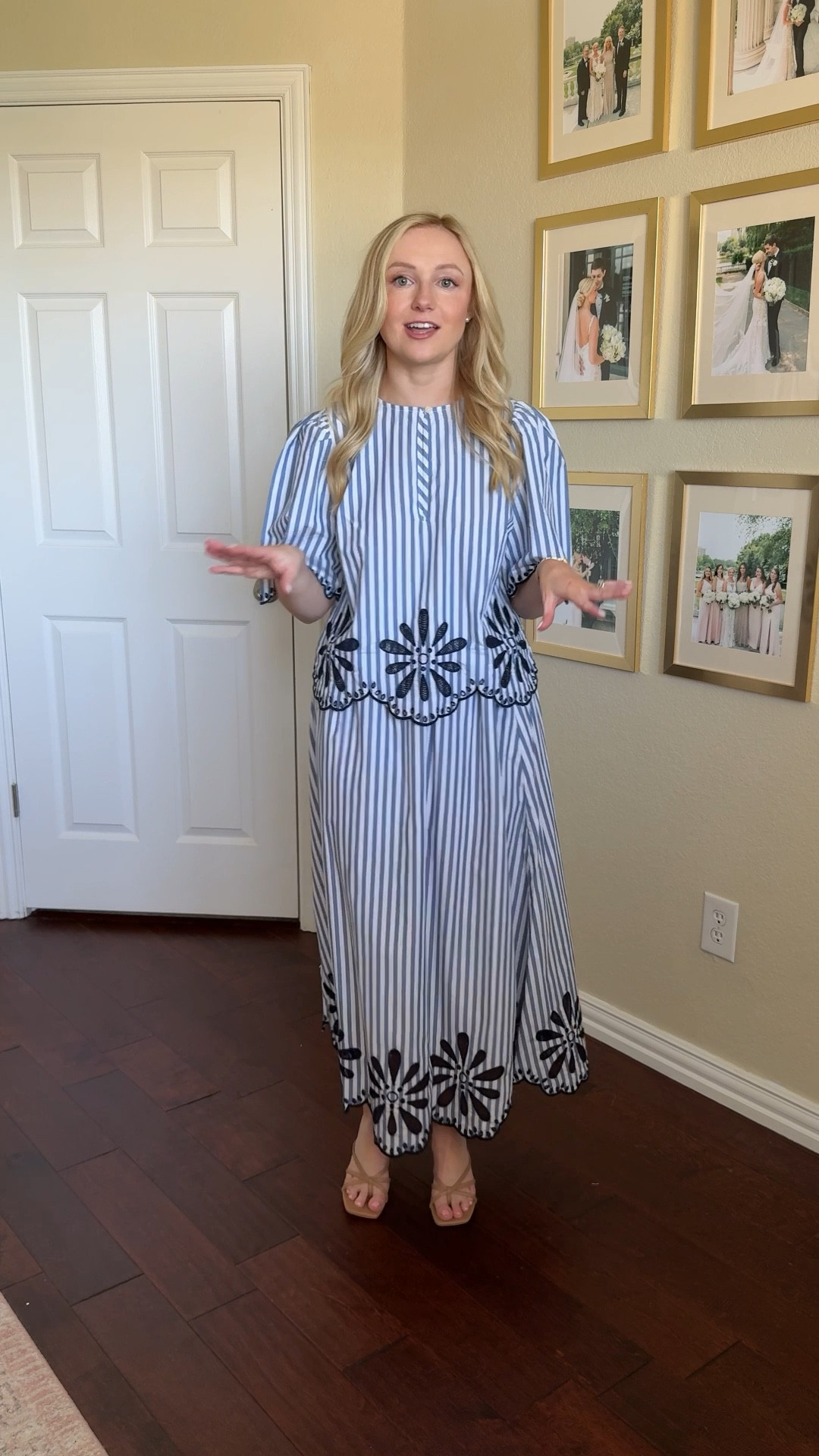 Wearing an XS in both top and skirt, love the stripes and embroidery! 

#LTKStyleTip #LTKSeasonal #LTKPetite