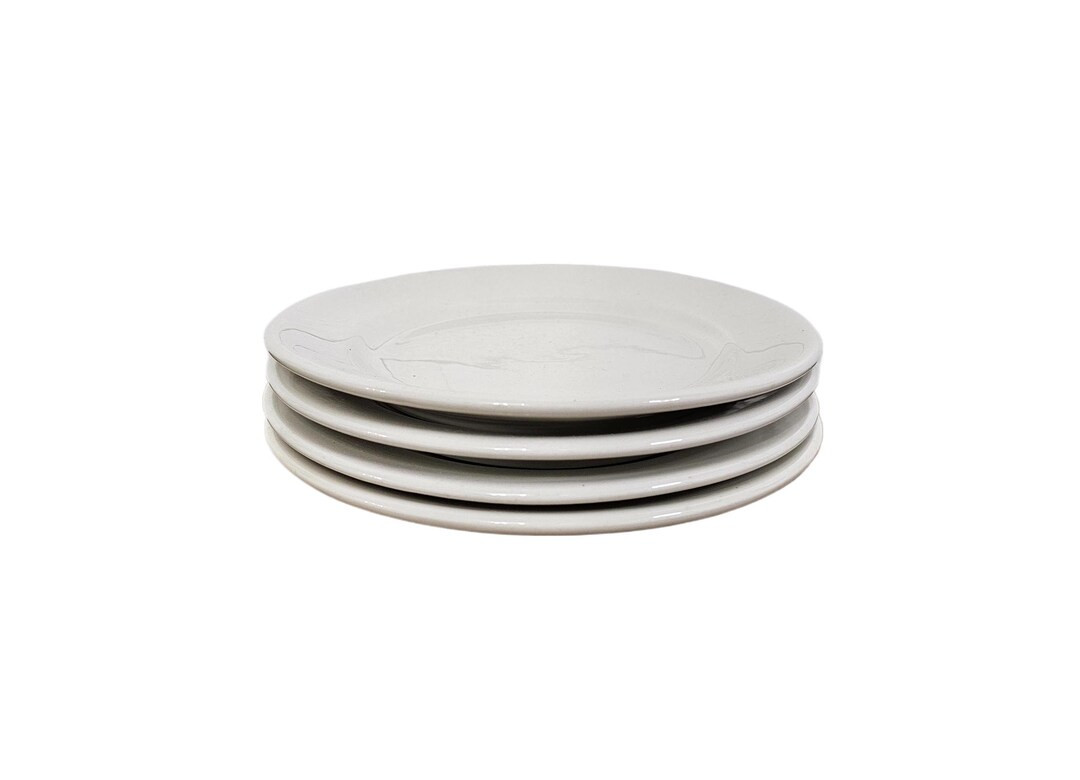 Vintage White Ironstone Salad Plates Chunky White Ironstone Dinnerware - Etsy | Etsy (US)